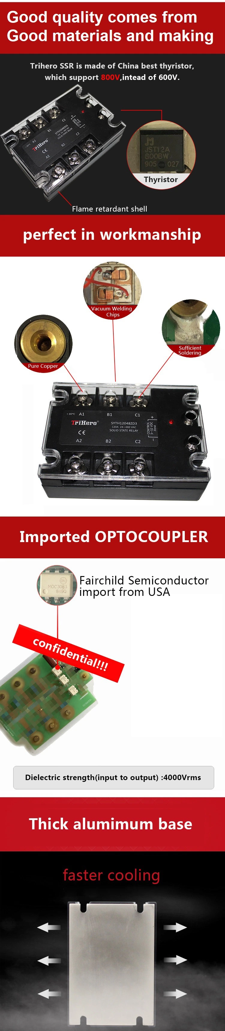 120A AC-AC Three-Phase SSR Relay Solid State Relay